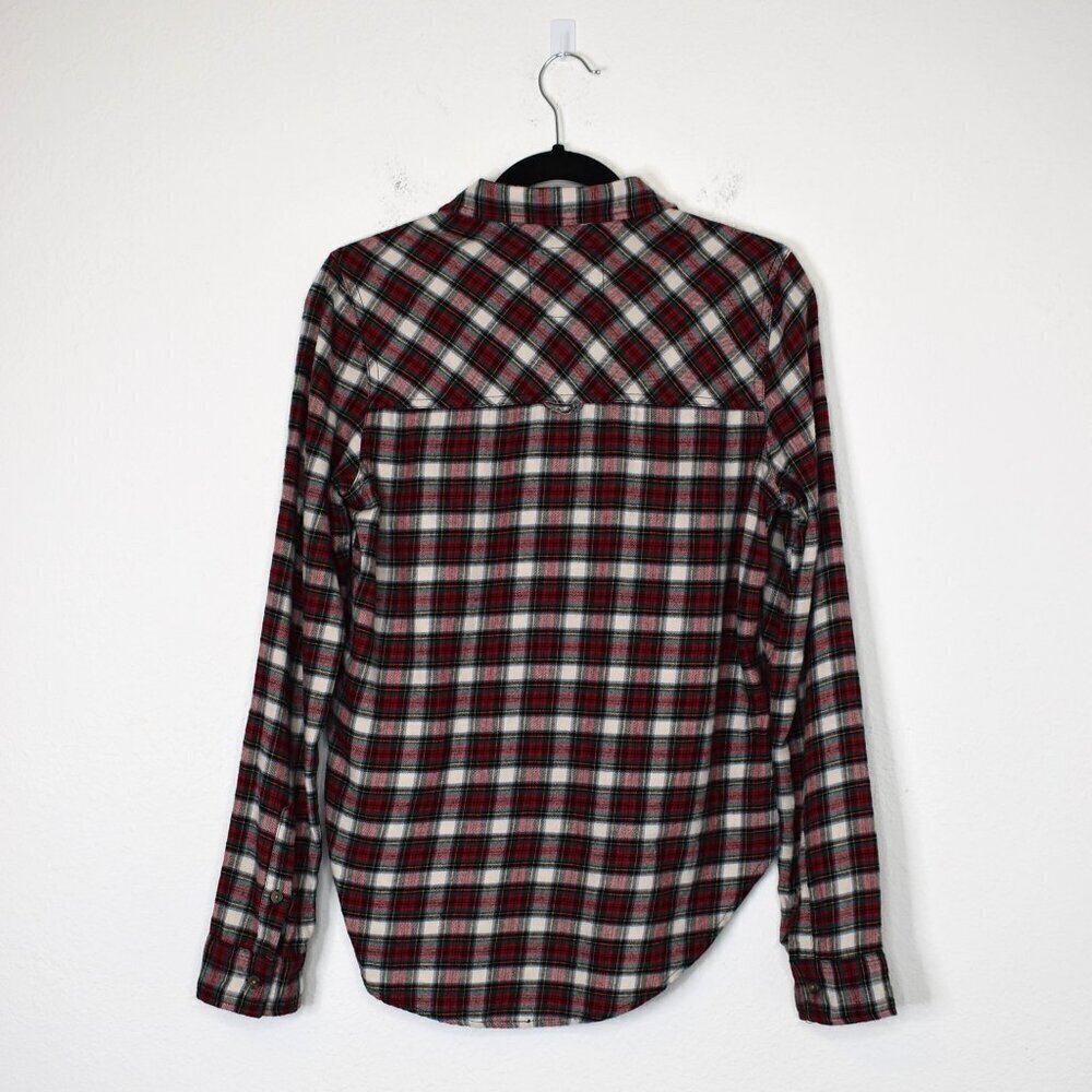 Abercrombie & Fitch Plaid Shirt Butyon Down Sz M Flannel Western Cowgirl Preppy - Picture 9 of 15